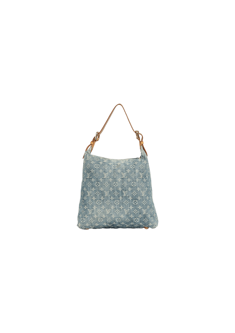 Green Louis Vuitton Monogram Denim Baggy GM Shoulder Bag