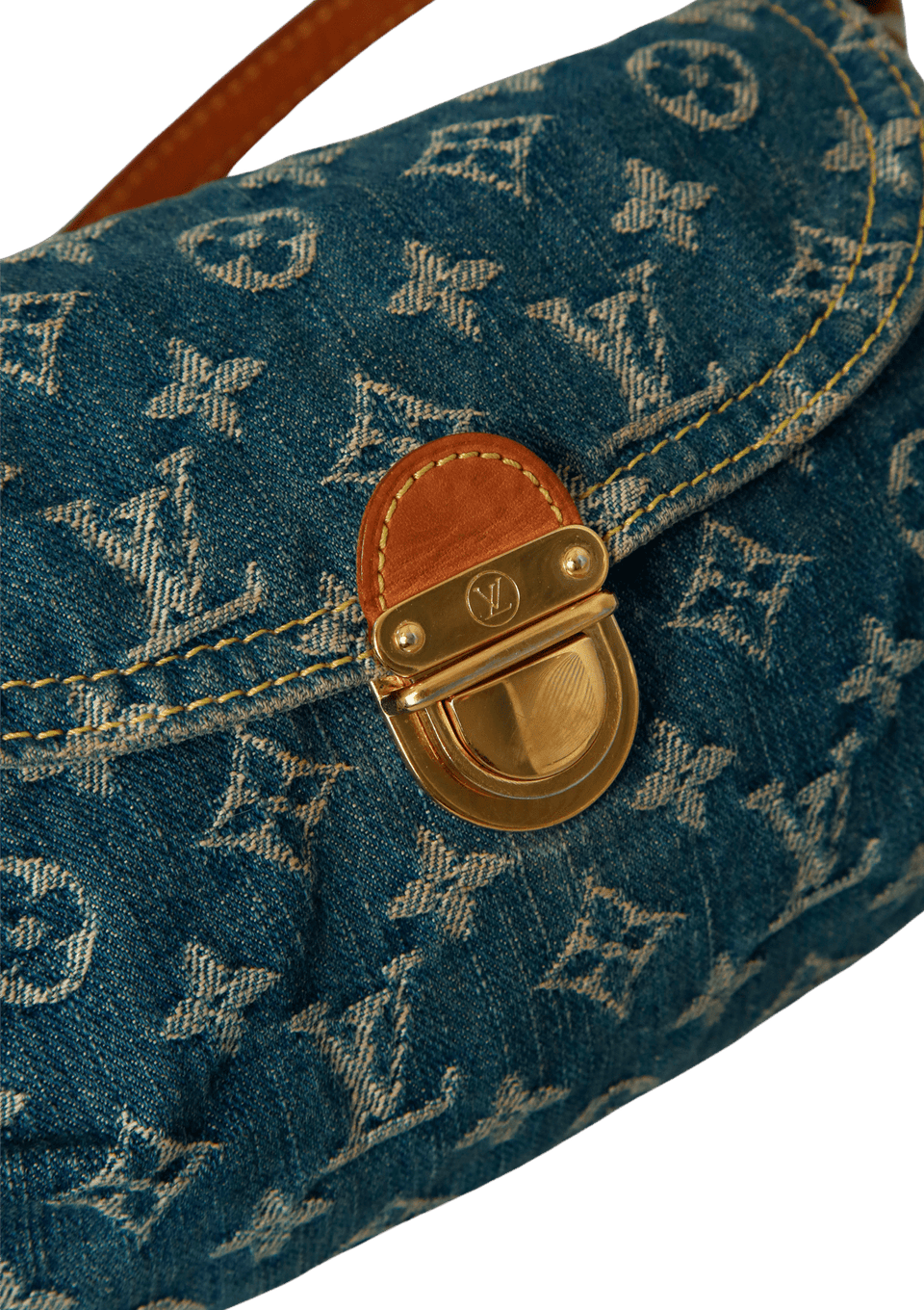 MONOGRAM DENIM MINI PLEATY