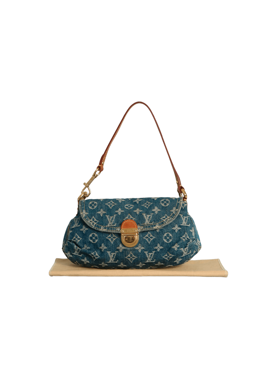 MONOGRAM DENIM MINI PLEATY