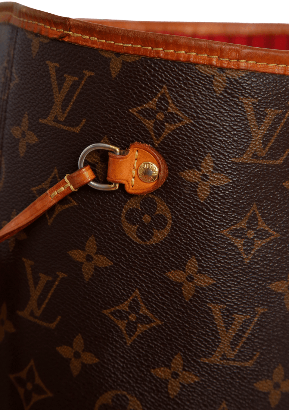 BOLSA LOUIS VUITTON MONOGRAM NEVERFULL MM W/POUCH MARROM ORIGINAL