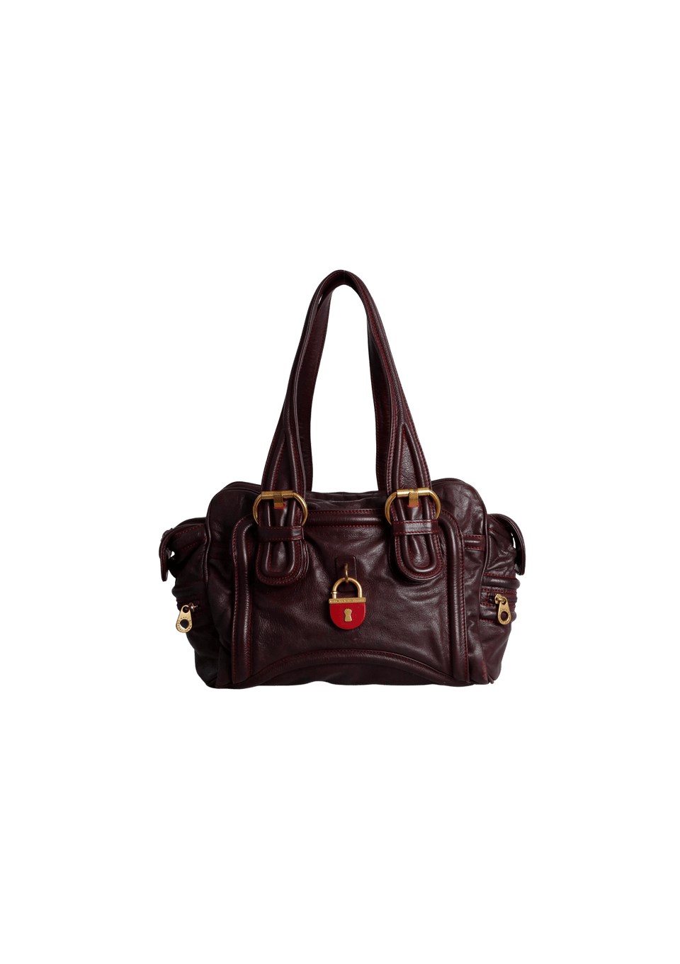 BOLSA MARC BY MARC JACOBS LEATHER HANDLE BAG VINHO ORIGINAL – Gringa