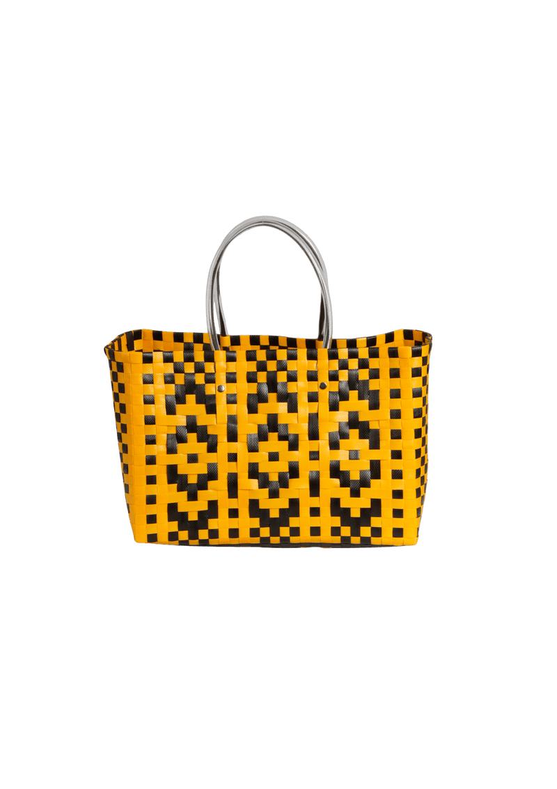 WOVEN PLASTIC TOTE