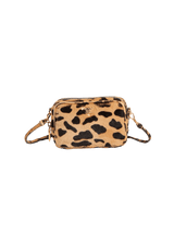 CALF HAIR LEOPARD PRINT CAMERA BAG
