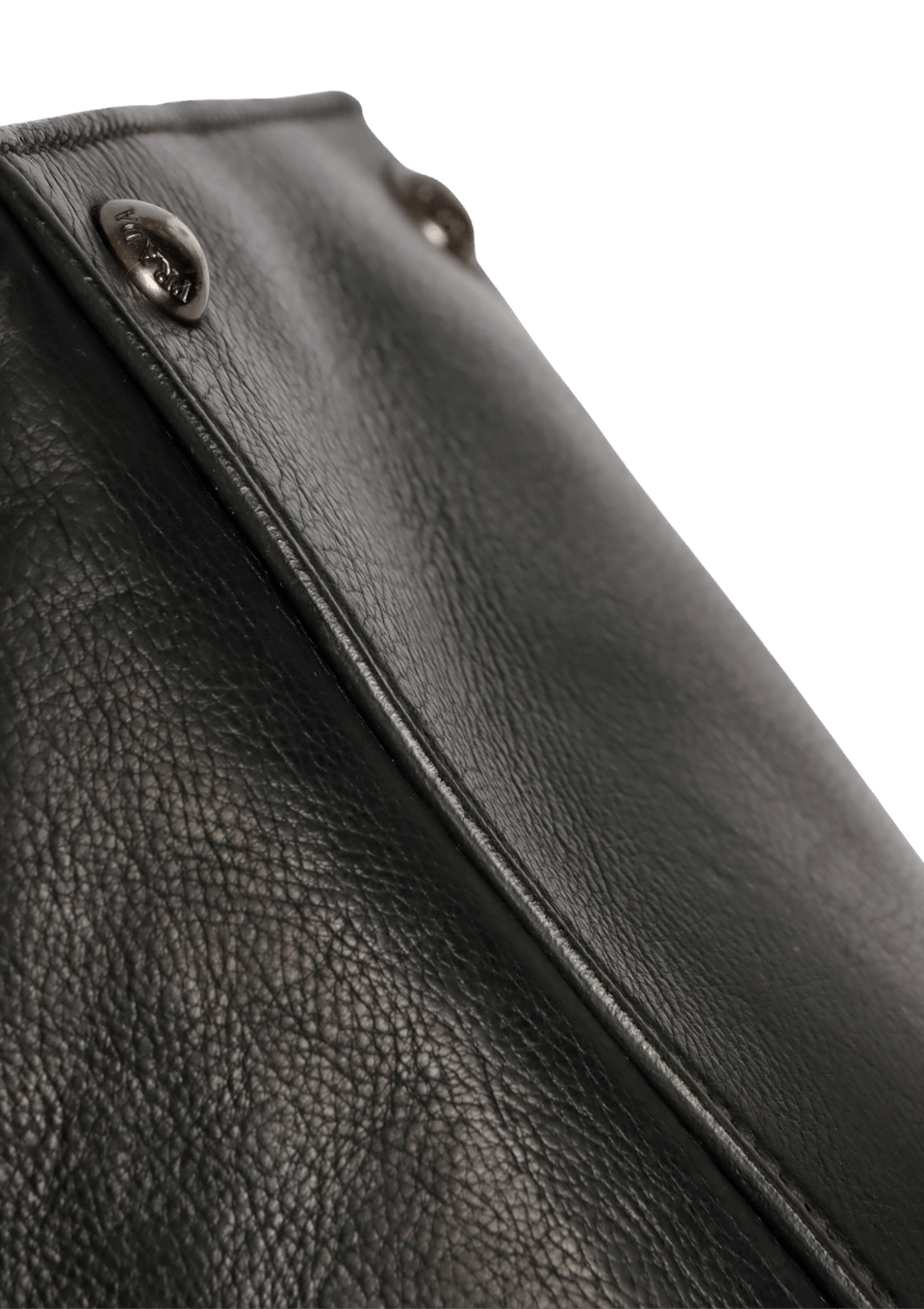 GLAZED LEATHER TOP ZIP TOTE