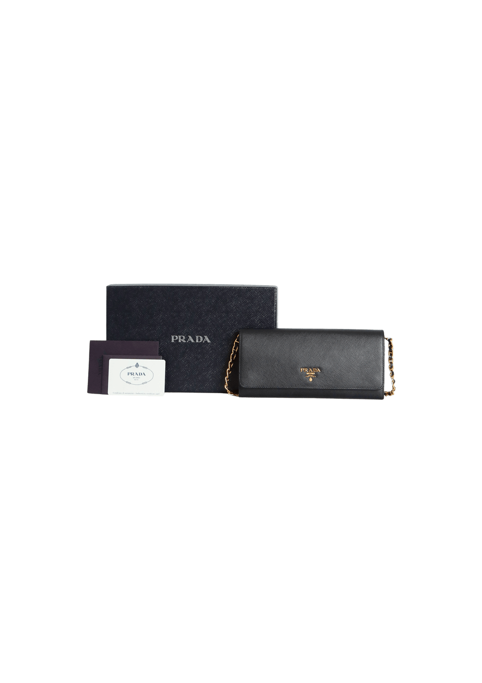 SAFFIANO METAL WALLET ON CHAIN
