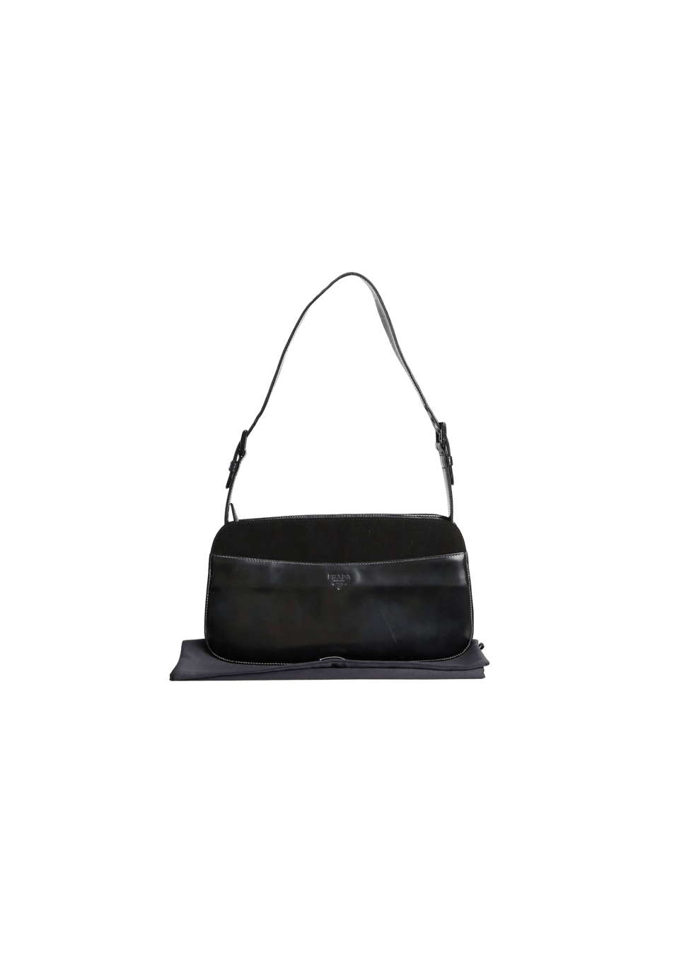BOLSA PRADA VINTAGE BRUSHED BAG PRETO ORIGINAL – Gringa
