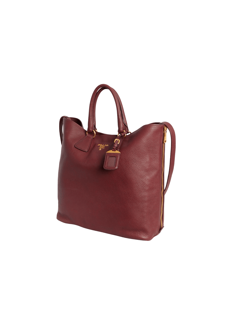 VITELLO DAINO SIDE ZIP SHOPPING TOTE