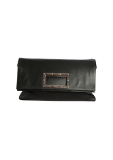 LEATHER FOLD-OVER CLUTCH