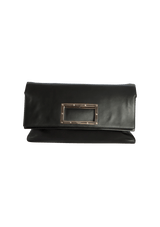 LEATHER FOLD-OVER CLUTCH