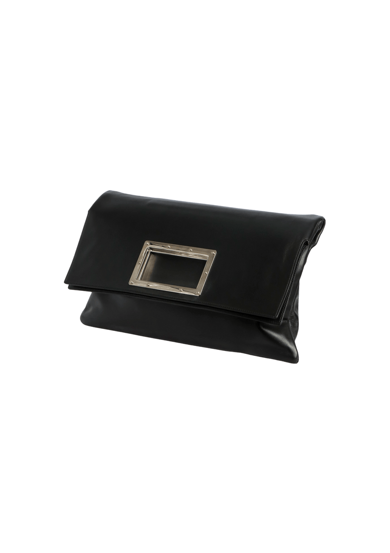 LEATHER FOLD-OVER CLUTCH