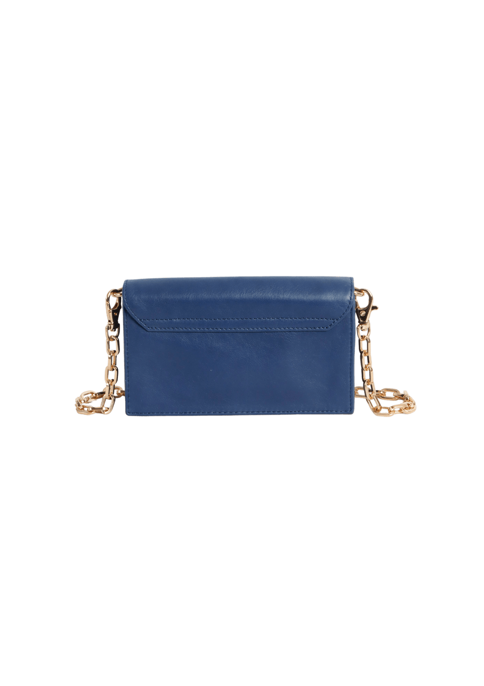 LEATHER CHAIN FLAP BAG