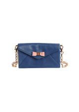 LEATHER CHAIN FLAP BAG