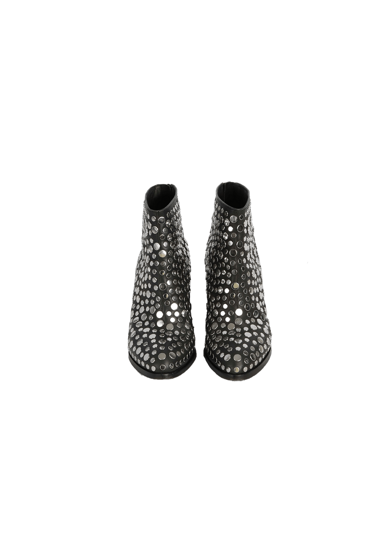 LEATHER STUDDED BOOTS 38.5