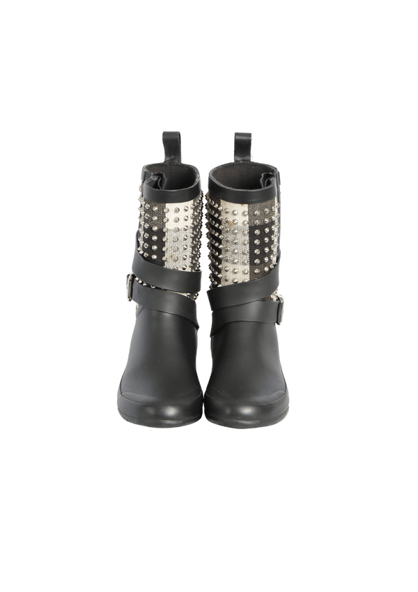 HOUSE CHECK STUDDED RAIN BOOTS 35