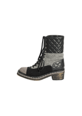 CC INTERLOCKING COMBAT BOOTS 34