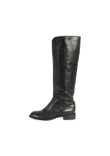 CHANEL CC RIDING KNEE HIGH BOOTS  39.5