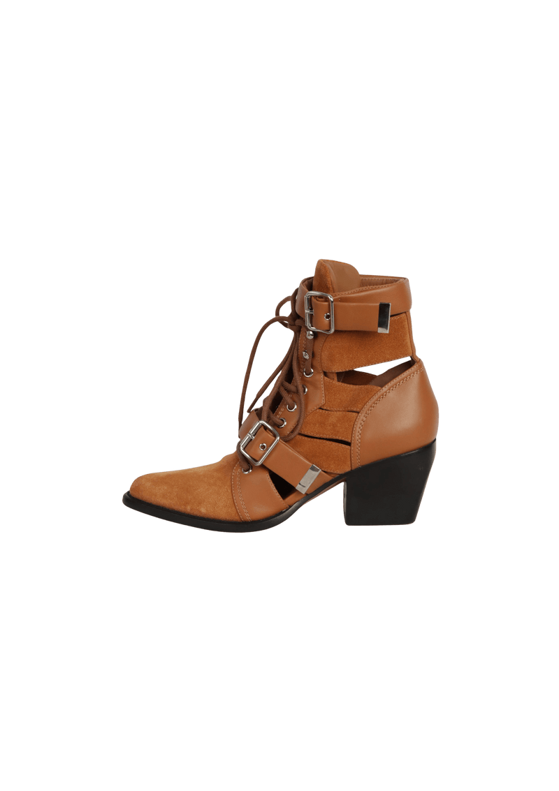 RYLEE CUTOUT LACE-UP BOOTS 36