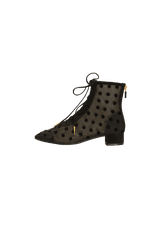 POLKA DOT LACE-UP BOOTS 35