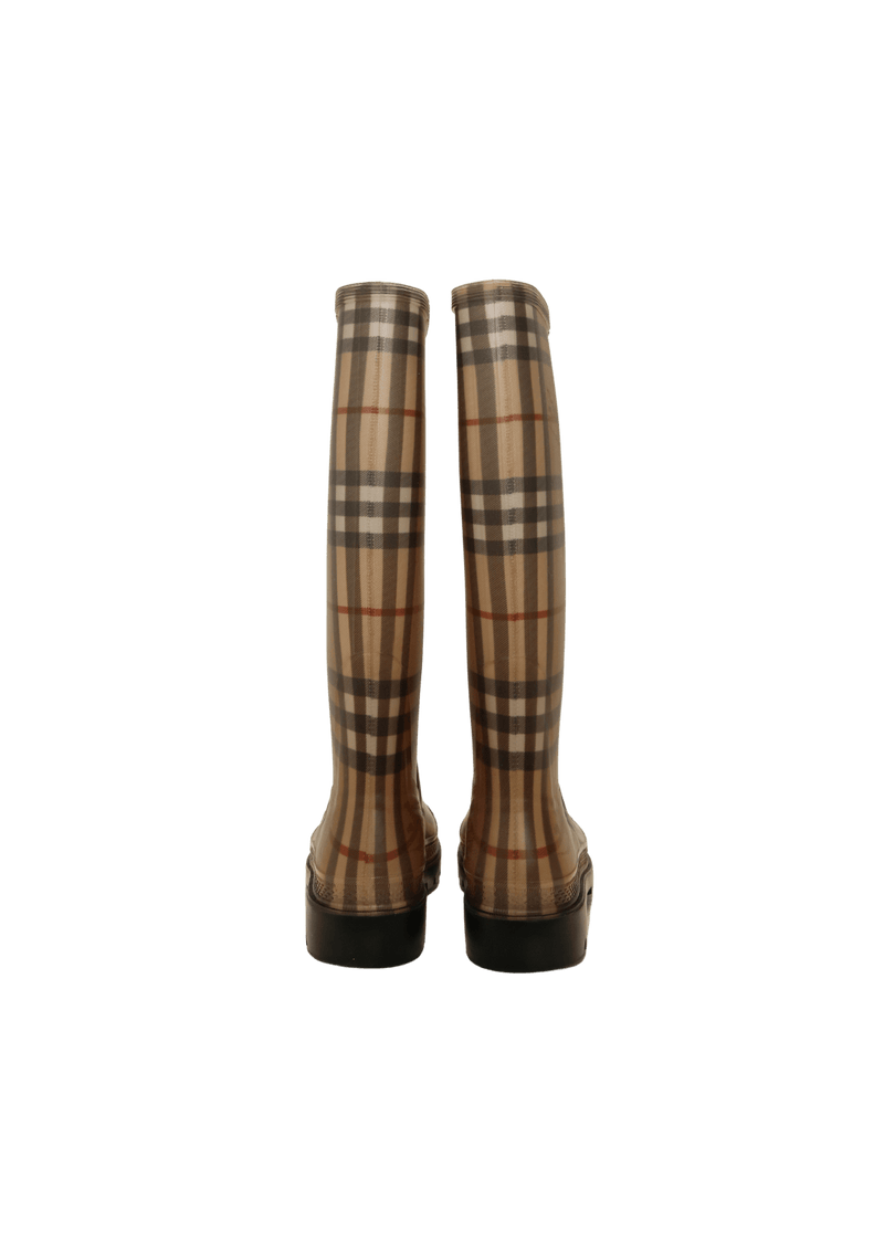 HAYMARKET CHECK RUBBER BOOTS 36.5