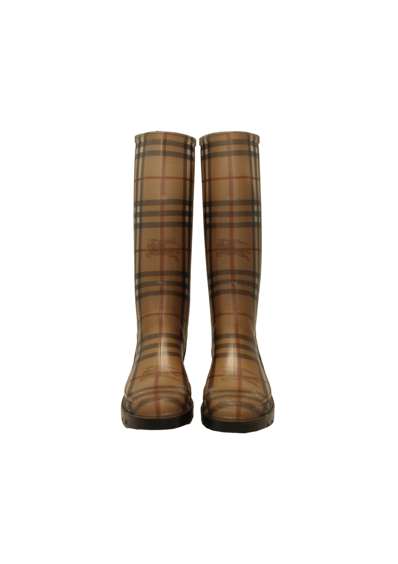 HAYMARKET CHECK RUBBER BOOTS 36.5