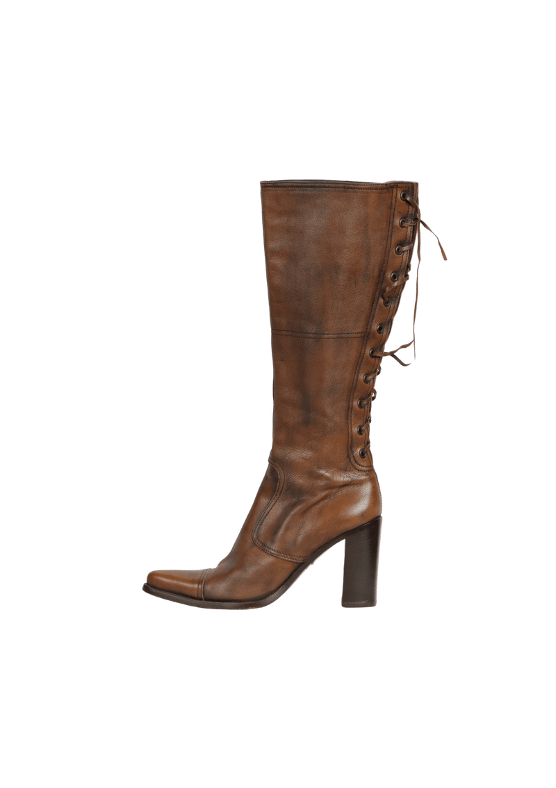 LEATHER BOOTS 36