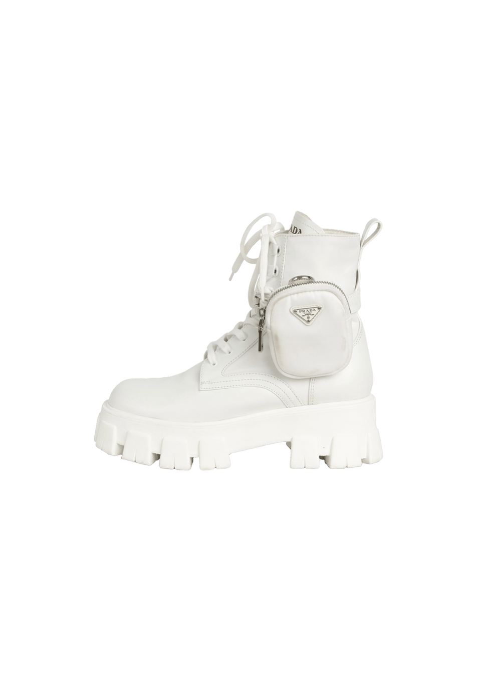 BOTA PRADA MONOLITH COMBAT BOOTS BRANCO 38 ORIGINAL – Gringa