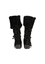 SUEDE FUR BOOTS 37