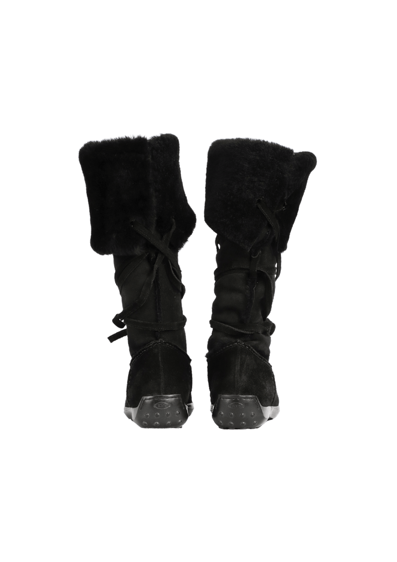 SUEDE FUR BOOTS 37