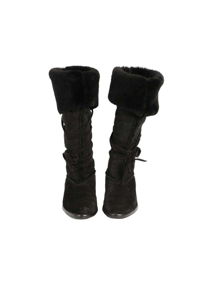 SUEDE FUR BOOTS 37