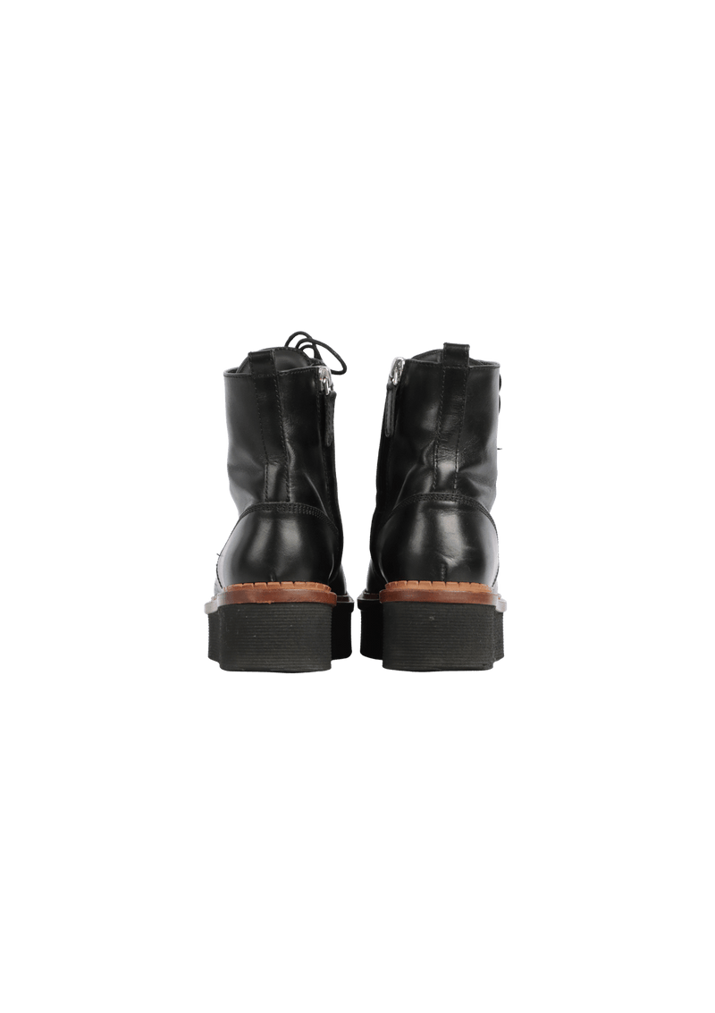 LEATHER COMBAT BOOTS 32