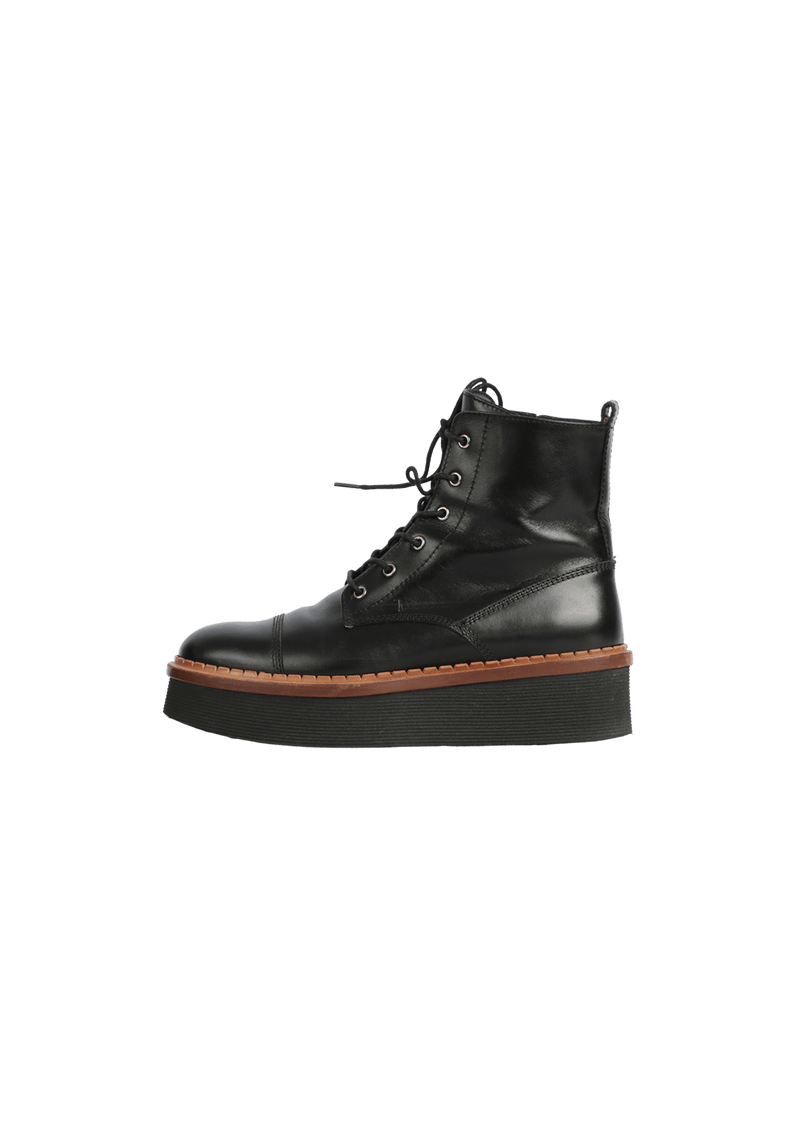 LEATHER COMBAT BOOTS 32