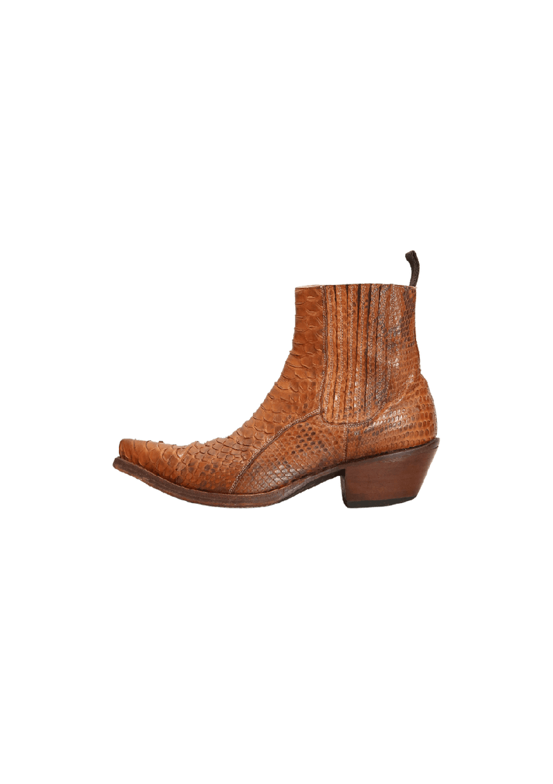 BOTA TONY MORA PYTHON COWBOY BOOTS MARROM 37 ORIGINAL Gringa Bota tony mora python cowboy boots marrom 37 original gringa