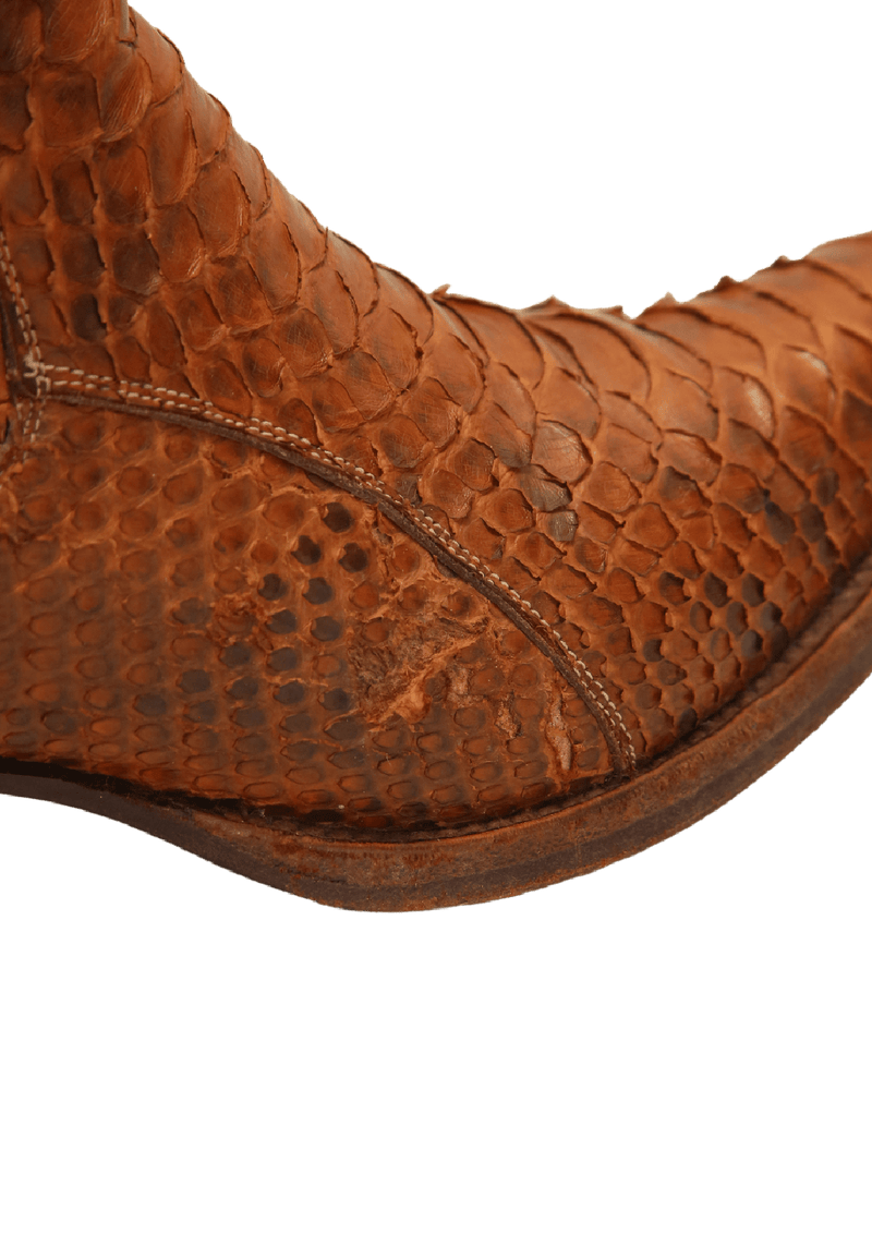 BOTA TONY MORA PYTHON COWBOY BOOTS MARROM 37 ORIGINAL Gringa Bota tony mora python cowboy boots marrom 37 original gringa