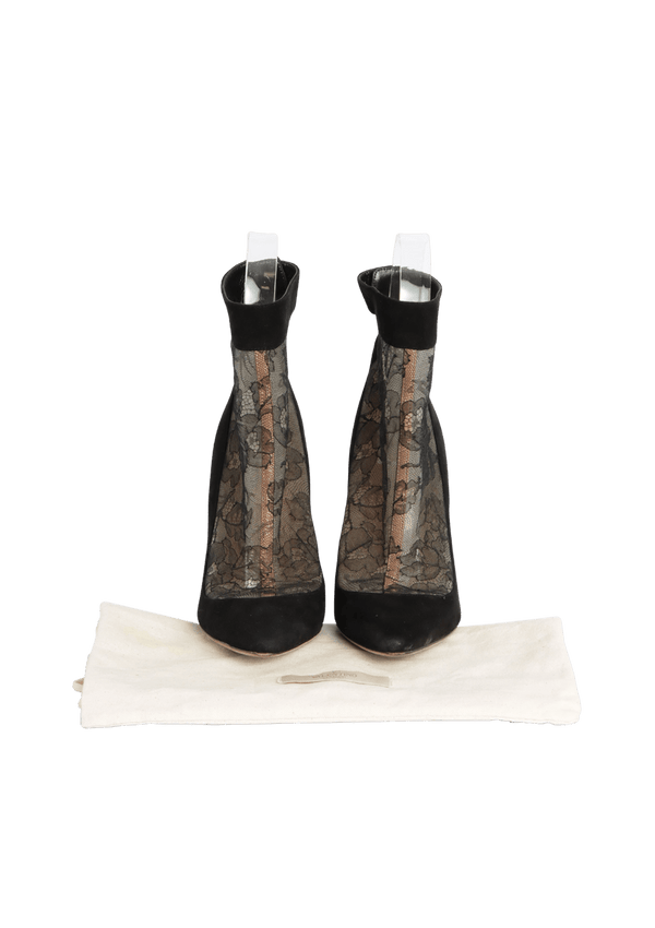 LACE PATTERN BOOTS 36