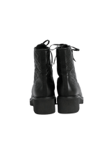 LEATHER QUILTED BOOTS 38.5