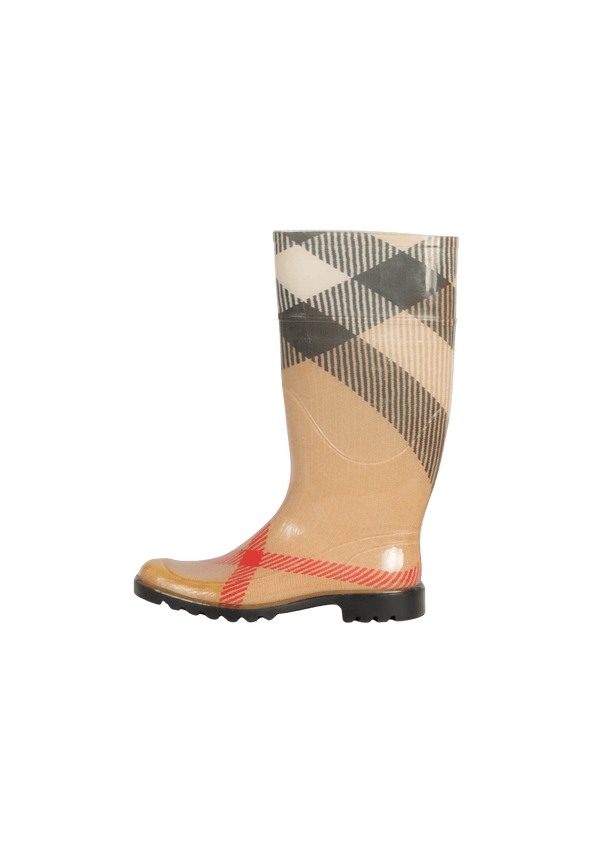 NOVA CHECK RUBBER BOOTS 36