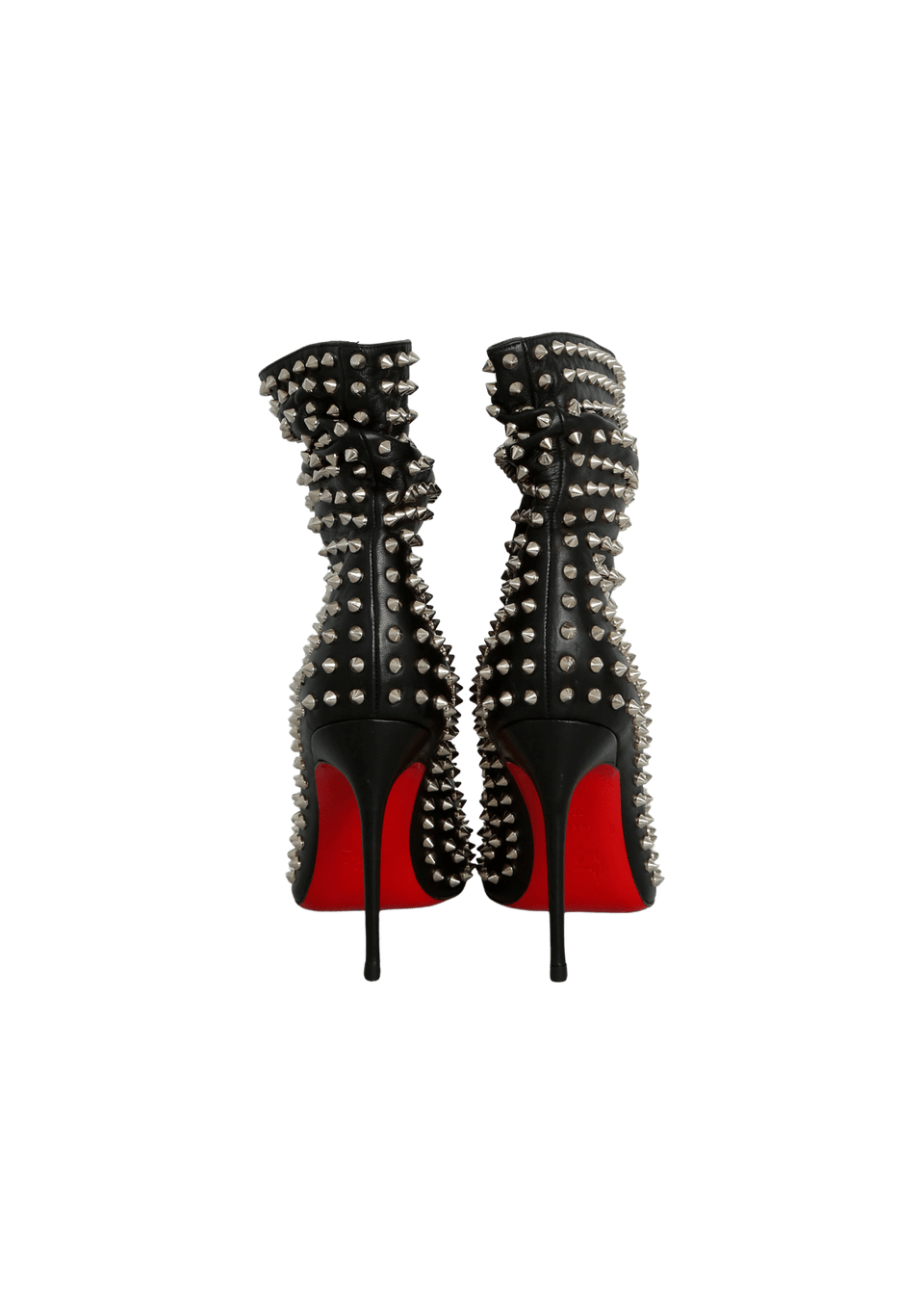 BOTA CHRISTIAN LOUBOUTIN SPIKE BOOTS PRETO 37.5 ORIGINAL – Gringa