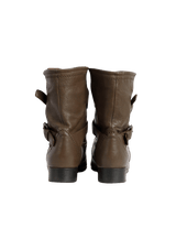 LEATHER BOOTS 38