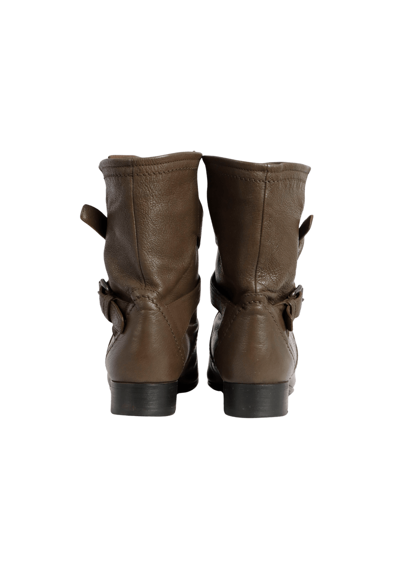 LEATHER BOOTS 38