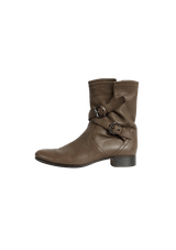 LEATHER BOOTS 38