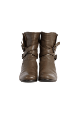 LEATHER BOOTS 38