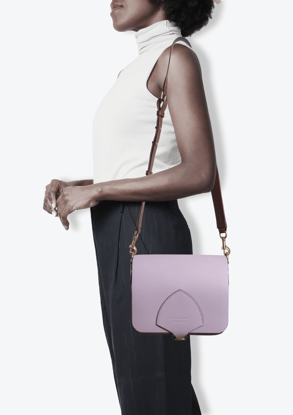 BOLSA BURBERRY BRIDLE SQUARE SHOULDER BAG LILÁS ORIGINAL – Gringa