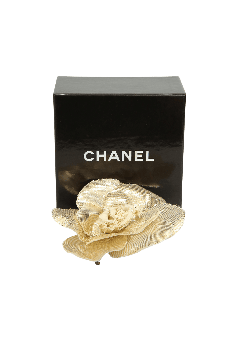 BROCHE CHANEL CAMELLIA BROOCHES DOURADO ORIGINAL – Gringa
