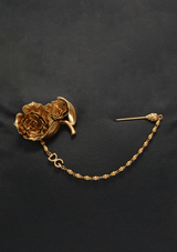 FLOWER-DETAIL LAPEL PIN