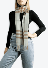 CASHMERE CHECK SCARF