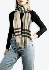 CASHMERE CHECK SCARF