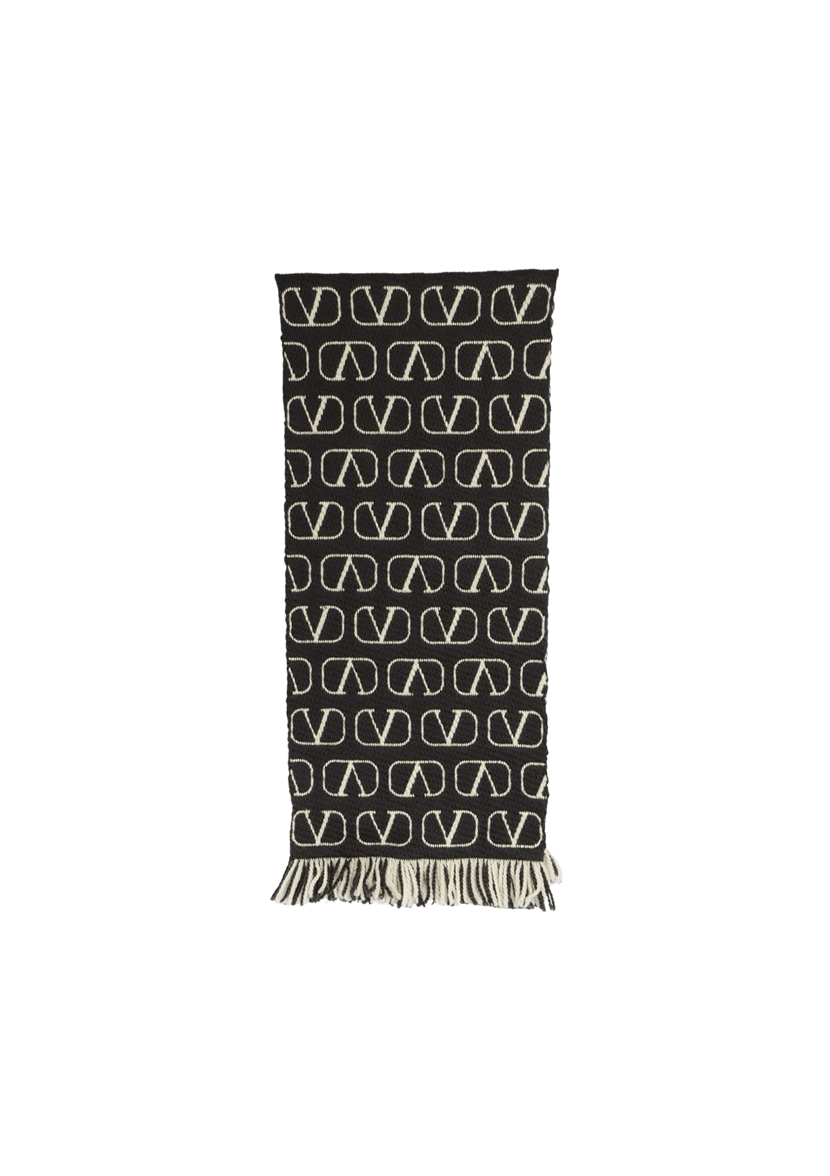 CACHECOL VALENTINO CASHMERE VLOGO SHAWL PRETO E BRANCO ORIGINAL