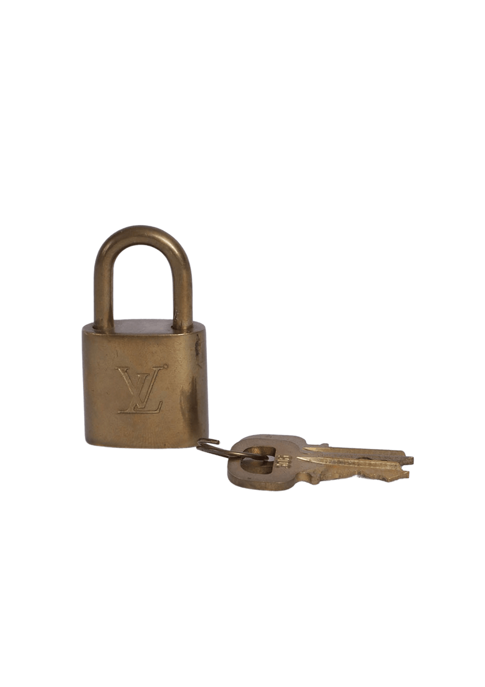 エステLVセット CADEADO E CHAVES LOUIS VUITTON BRASS LOCK AND KEY SET DOURADO