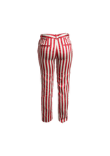 STRIPED STRAIGHT LEG PANTS  38