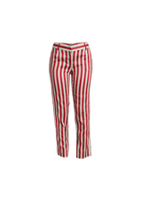 STRIPED STRAIGHT LEG PANTS  38